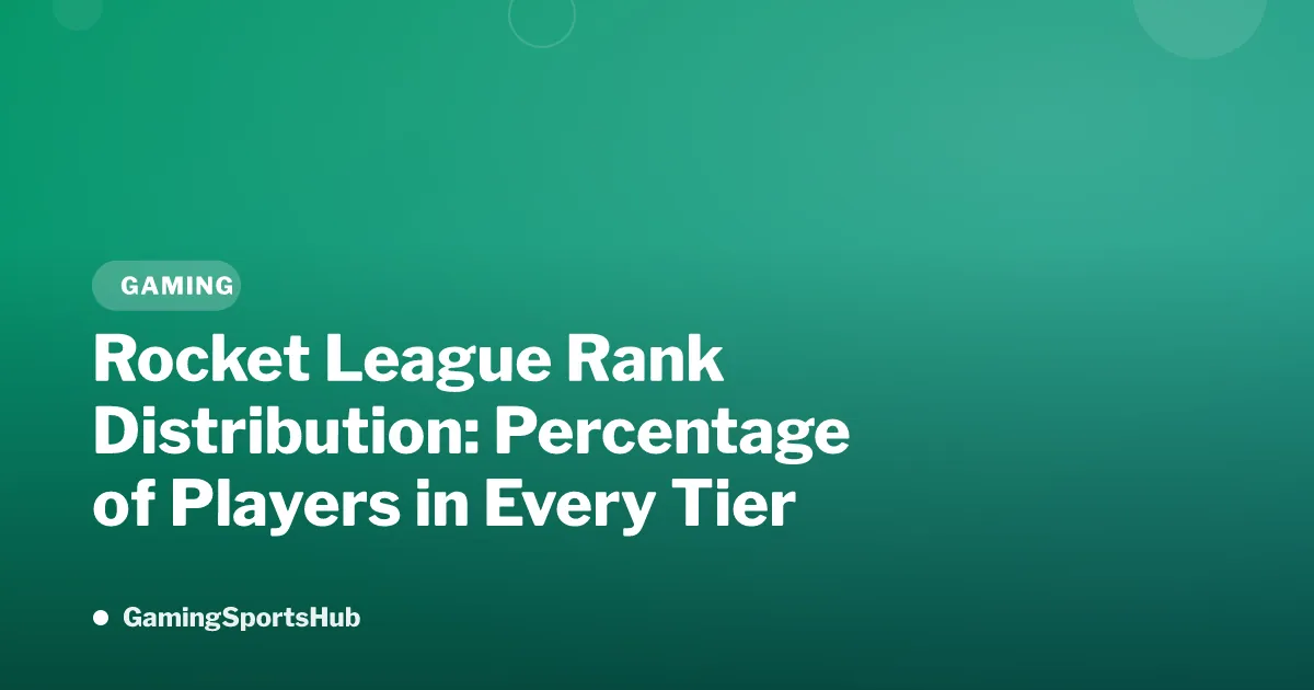 Rocket League Rank Distribution: Percentage of Players in Every Tier (July 2026)